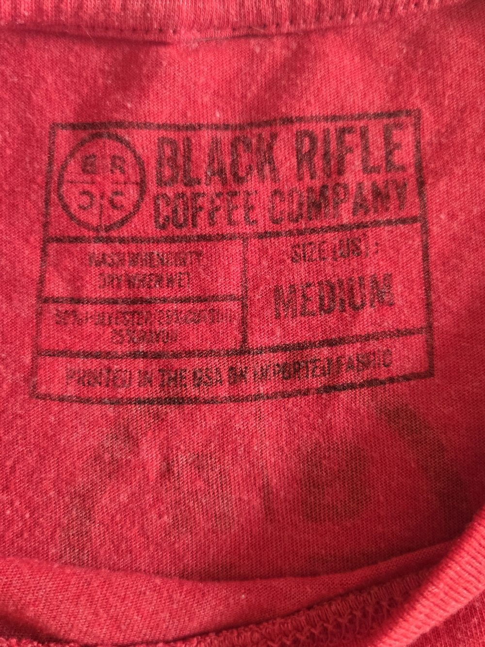 Black Rifle Coffee Company BRCC Tee | Women's Medium Red Veteran Owned - Picture 6 of 6